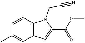 1H-Indole-2-carboxylicacid,1-(cyanomethyl)-5-methyl-,methylester(9CI) Structure