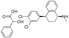 cis-(1s,4s)-n-methyl-4-(3,4-dichlorophenyl)-1,2,3,4-tetrahydro-1-naphthalenamine mandelate Structure