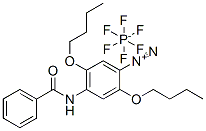 4-(benzoylamino)-2,5-dibutoxybenzenediazonium hexafluorophosphate  Structure