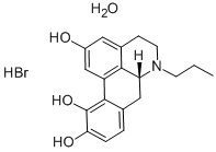 R(-)-2,10,11-TRIHYDROXY-N-PROPYL-NORAPORPHINE HYDROBROMIDE HYDRATE 구조식 이미지