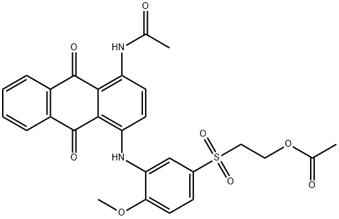 2-[[3-[(4-acetamido-9,10-dihydro-9,10-dioxo-1-anthryl)amino]-4-methoxyphenyl]sulphonyl]ethyl acetate Structure