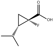 시클로프로판카르복실산,1-플루오로-2-(1-메틸에틸)-,트랜스-(9CI) 구조식 이미지