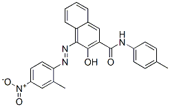 3-hydroxy-4-[(2-methyl-4-nitrophenyl)azo]-N-(p-tolyl)naphthalene-2-carboxamide 구조식 이미지