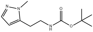 카르밤산,[2-(1-메틸-1H-피라졸-5-일)에틸]-,1,1-디메틸에틸에스테르(9CI) 구조식 이미지