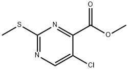 4-PyriMidinecarboxylic acid, 5-chloro-2-(Methylthio)-, Methyl ester Structure