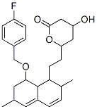 6-(2-(8-((4-fluorobenzyl)oxy)-1,2,6,7,8,8a-hexahydro-2,6-dimethyl-1-naphthyl)ethyl)-4-hydroxy-3,4,5,6-tetrahydro-2H-pyran-2-one Structure