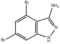 1H-Indazol-3-aMine, 4,6-dibroMo- Structure
