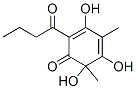 2,4-Cyclohexadien-1-one, 3,5,6-trihydroxy-4,6-dimethyl-2-(1-oxobutyl)- 구조식 이미지