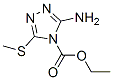 4H-1,2,4-Triazole-4-carboxylicacid,3-amino-5-(methylthio)-,ethylester(9CI) 구조식 이미지