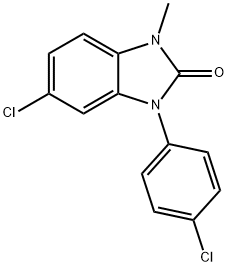 5-chloro-3-(4-chlorophenyl)-1-methyl-benzoimidazol-2-one 구조식 이미지