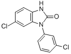 1,3-Dihydro-6-chloro-1-(3-chlorophenyl)-2H-benzimidazol-2-one 구조식 이미지