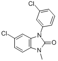 1,3-Dihydro-5-chloro-3-(3-chlorophenyl)-1-methyl-2H-benzimidazol-2-one Structure
