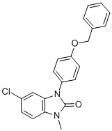 1,3-Dihydro-5-chloro-1-methyl-3-(4-(phenylmethoxy)phenyl)-2H-benzimida zol-2-one Structure