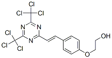 2-[4-[2-[4,6-bis(trichloromethyl)-1,3,5-triazin-2-yl]vinyl]phenoxy]ethanol Structure