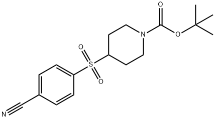 4-(4-CYANO-BENZENESULFONYL)-PIPERIDINE-1-CARBOXYLICACIDTERT-BUTYL에스테르 구조식 이미지