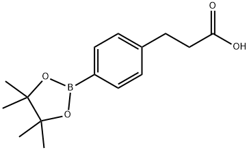 3-(4-(4,4,5,5-Tetramethyl-1,3,2-dioxaborolan-2-yl)phenyl)propanoic acid Structure