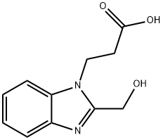 3-(2-하이드록시메틸-벤조이미다졸-1-일)-프로피온산 구조식 이미지