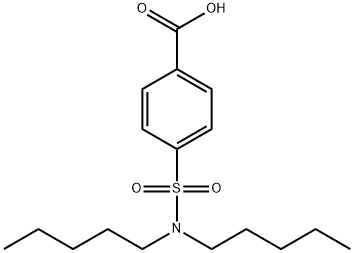 Benzoic acid, 4-((dipentylamino)sulfonyl)- Structure
