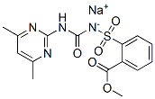 methyl o-[[[[(4,6-dimethyl-2-pyrimidinyl)amino]carbonyl]amino]sulphonyl]benzoate, monosodium salt Structure