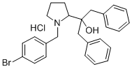 2-Pyrrolidinemethanol, alpha,alpha-bis(phenylmethyl)-1-((bromophenyl)m ethyl)-, hydrochloride Structure