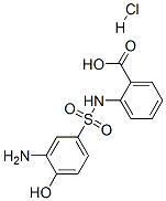 2-[[(3-amino-4-hydroxyphenyl)sulphonyl]amino]benzoic acid hydrochloride 구조식 이미지