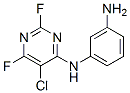 N-(5-클로로-2,6-디플루오로-4-피리미디닐)벤젠-1,3-디아민 구조식 이미지