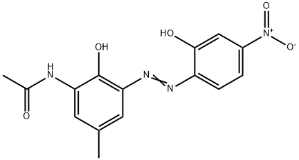 N-[2-hydroxy-3-[(2-hydroxy-4-nitrophenyl)azo]-5-methylphenyl]acetamide 구조식 이미지