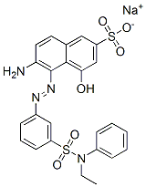 sodium 6-amino-5-[[3-[(ethylphenylamino)sulphonyl]phenyl]azo]-4-hydroxynaphthalene-2-sulphonate Structure