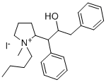 1-Butyl-2-(1,3-diphenyl-2-hydroxypropyl)-1-methylpyrrolidinium iodide Structure