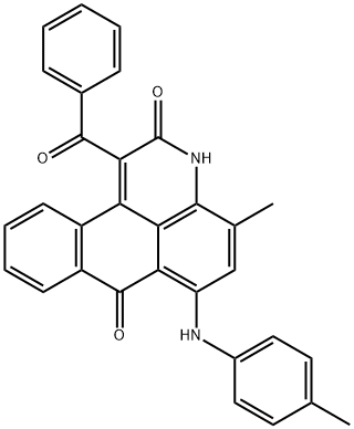 1-benzoyl-4-methyl-6-[(4-methylphenyl)amino]-3H-dibenz[f,ij]isoquinoline-2,7-dione 구조식 이미지