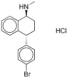 trans-(±)-4-(4-BroMophenyl)-1,2,3,4-
tetrahydro-N-Methyl-1-naphthalenaMine Hydrochloride Structure