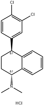 trans-(±)-4-(3,4-Dichlorophenyl)- 1,2,3,4-tetrahydro-N,N-diMethyl-1-naphthalenaMine Hydrochloride 구조식 이미지