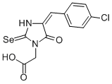 1-IMIDAZOLIDINEACETIC ACID, 4-((4-CHLOROPHENYL)METHYLENE)-5-OXO-2-SELE NOXO- Structure