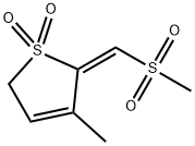 티오펜,2,5-디히드로-3-메틸-2-[(메틸술포닐)메틸렌]-,1,1-디옥시드,(2E)-(9CI) 구조식 이미지