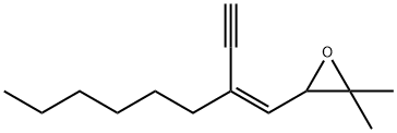 Oxirane, 3-[(1Z)-2-ethynyl-1-octenyl]-2,2-dimethyl- (9CI) 구조식 이미지