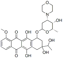 6,8,11-trihydroxy-8-(1-hydroxyethyl)-10-[(4S,5S,6S)-5-hydroxy-6-methyl -4-morpholin-4-yl-oxan-2-yl]oxy-1-methoxy-9,10-dihydro-7H-tetracene-5, 12-dione Structure