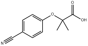 2-(4-CYANOPHENOXY)-2-METHYLPROPANOIC ACID Structure