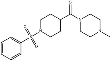 (4-methylpiperazino)[1-(phenylsulfonyl)-4-piperidinyl]methanone Structure