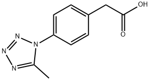 Benzeneacetic acid, 4-(5-methyl-1H-tetrazol-1-yl)- (9CI) Structure