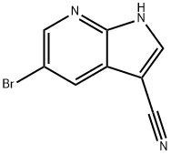 5-BroMo-1H-pyrrolo[2,3-b]pyridine-3-carbonitrile Structure