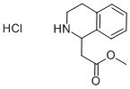 1-Isoquinolineacetic  acid,1,2,3,4-tetrahydro-,methyl  ester,hydrochloride  (1:1) Structure