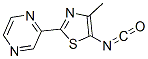 Pyrazine, (5-isocyanato-4-methyl-2-thiazolyl)- (9CI) Structure