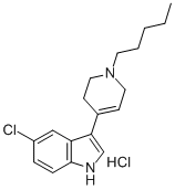 1H-Indole, 5-chloro-3-(1-pentyl-1,2,3,6-tetrahydro-4-pyridinyl)-, mono hydrochloride Structure