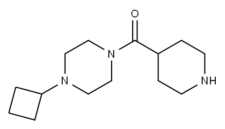 1-cyclobutyl-4-(piperidin-4-ylcarbonyl)piperazine Structure
