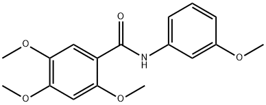 벤자미드,2,4,5-트리메톡시-N-(3-메톡시페닐)- 구조식 이미지