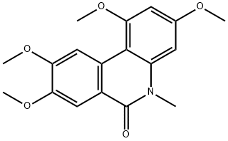 6(5H)-PHENANTHRIDINONE, 1,3,8,9-TETRAMETHOXY-5-METHYL- Structure