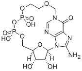 8-AMINO-N1-[(5ALPHA,ALPHA-O-PHOSPHORYLETHOXY)METHYL]-5ALPHA-O-PHOSPHORYLINOSINE 5ALPHA,5ALPHA,ALPHA-CYCLICPYROPHOSPHATE Structure