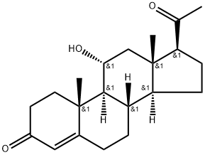 11-α-하이드록시프레근-4-엔-3,20-다이온 및 그 에스터 구조식 이미지