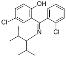 4-Chloro-2-((2-chlorophenyl)((2-methyl-1-(1-methylethyl)propyl)imino)m ethyl)phenol Structure