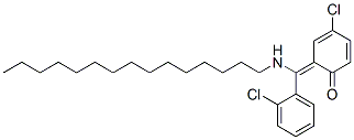 (6E)-4-chloro-6-[(2-chlorophenyl)-(pentadecylamino)methylidene]cyclohe xa-2,4-dien-1-one 구조식 이미지